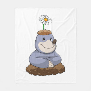 Cobertor De Velo Mole com Daisy Flower