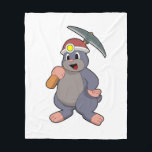Cobertor De Velo Mole with Pickaxe<br><div class="desc">This design is the perfect gift for a birthday, Christmas and other celebrations. It is suitable for women, men and kids.</div>