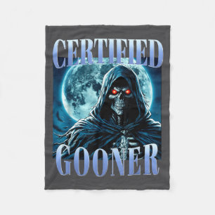 Cobertor De Velo Moleque Engraçado Meme de Gooning Esqueleto Certif