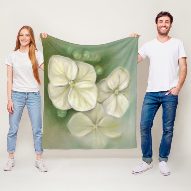 Cobertor De Velo Molho Pastel Branco Hydrangea Floral (In Situ)