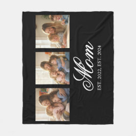 Cobertor De Velo Mom Established Black Elegant Script 3 Photo