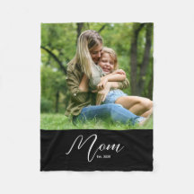 Mom Established Black Modern Script Photo