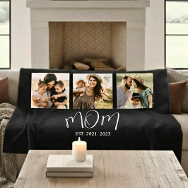 Cobertor De Velo Mom Established Elegant Script Black 3 Photo