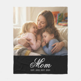 Cobertor De Velo Mom Established White Elegant Script Photo