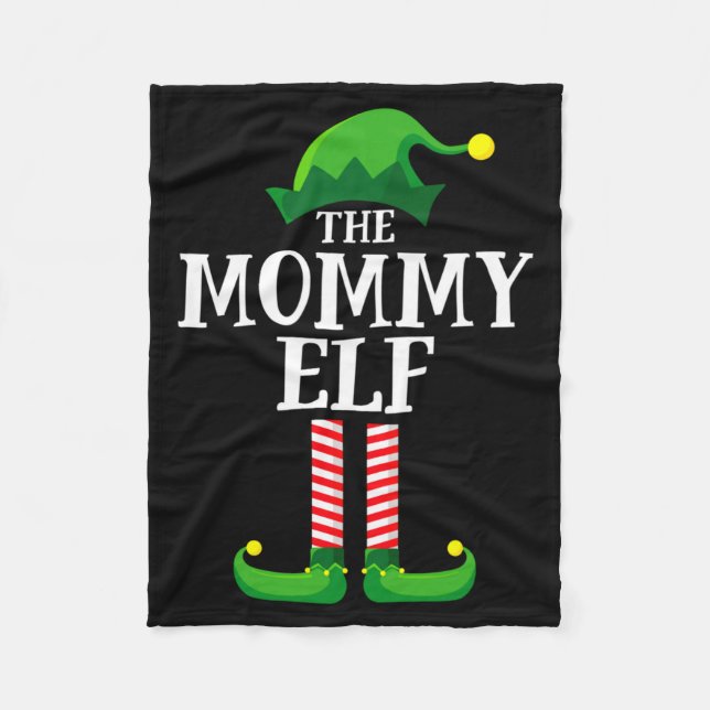 Cobertor De Velo Mommy Elf Matching Family Christmas Party  (Frente)