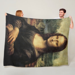 Cobertor De Velo Mona Lisa Fleece Blanket