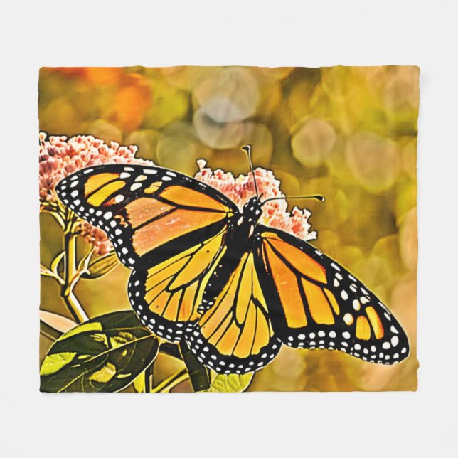 Cobertor De Velo  Monarch Butterfly Garden Art (Frente (Horizontal))