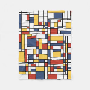 Cobertor De Velo Mondrian De Stijl Pattern