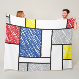 Cobertor De Velo Mondrian Rabiscos Minimalista Arte Moderna De Stij