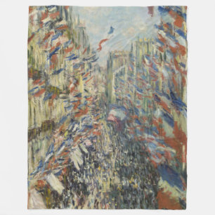 Cobertor De Velo Monet 1878 Rue Montorgueil em Paris