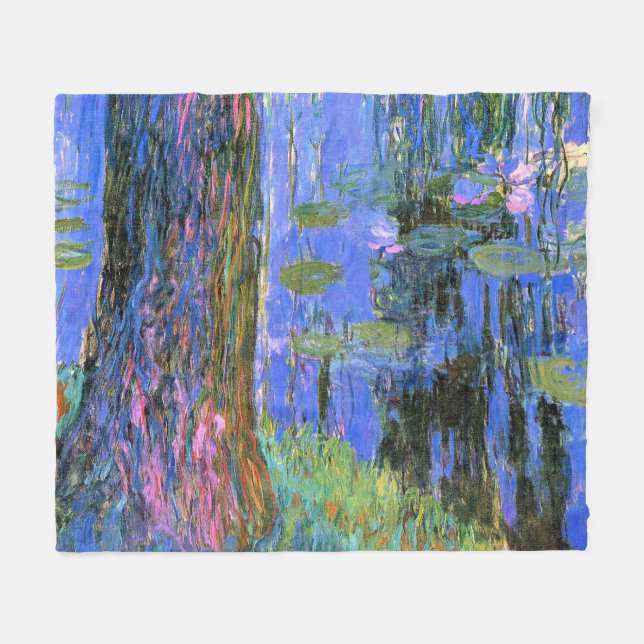 Cobertor De Velo Monet - Lily Pond Selvagem e Água, (Frente (Horizontal))