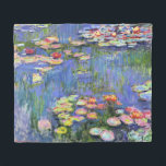 Cobertor De Velo Monet - Lírios De Água, Banheta De Folha De 1916<br><div class="desc">A famosa pintura de Claude Monet,  Lírios d'água,  1916</div>