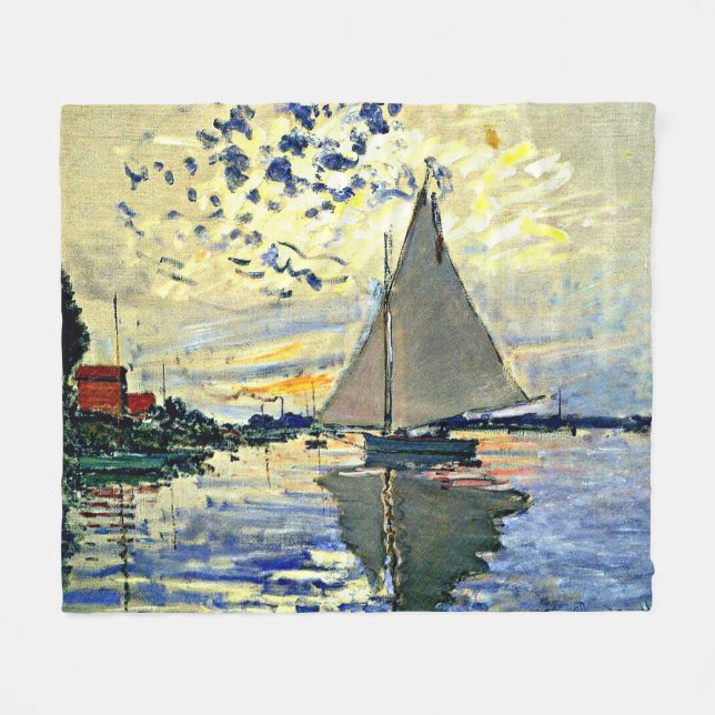 Cobertor De Velo Monet - Navio de vela na le Petit Gennevilliers (Frente (Horizontal))