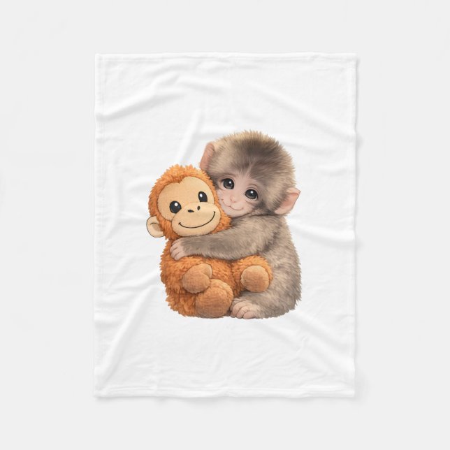 Cobertor De Velo Monkey Punch & His Best Friend (Frente)