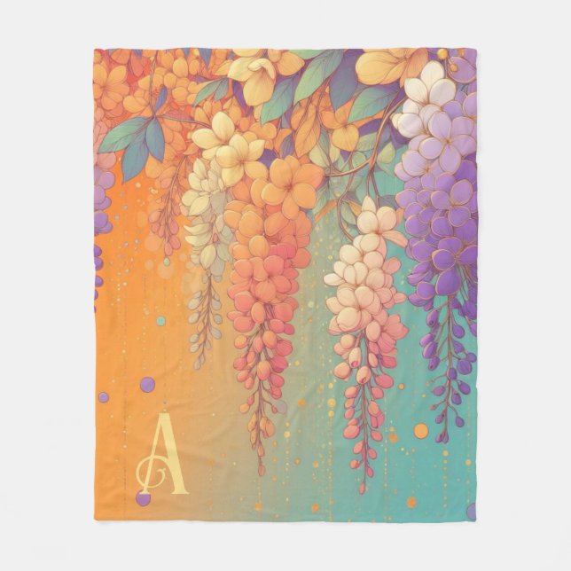 Cobertor De Velo MonoGram Citrus Sunset Wisteria (Frente)