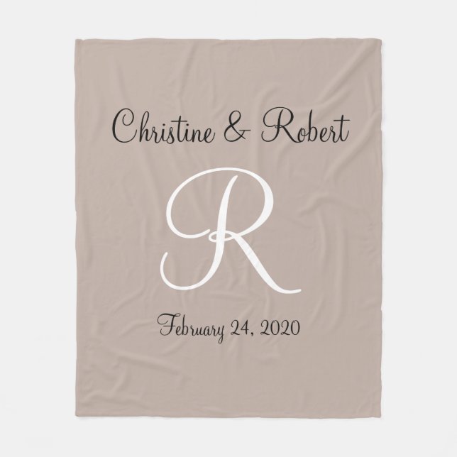 cobertor de velo monograma (Frente)