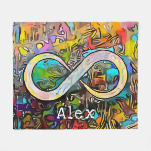 Cobertor De Velo Monograma   Adicionar nome   Símbolo Infinito