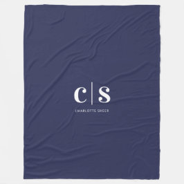 Cobertor De Velo Monograma Branco Mínimo Moderno