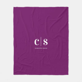 Cobertor De Velo Monograma Branco Mínimo Moderno