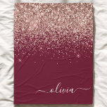 Cobertor De Velo Monograma Brilhante de Lâmpada Cor-de-Lobra Dourad<br><div class="desc">Rosa Dourado - Nome do Monograma do Script Glitter Glitter Glitter e Cor-de-Rosa Esbranquiçada e Brilho Inicial. Isto faz o doce e perfeito aniversário de 16 anos,  casamento,  chá de panela,  aniversário,  chá de fraldas ou festa de solteira presente para alguém que ama luxo de luxo e estilos quíticos.</div>