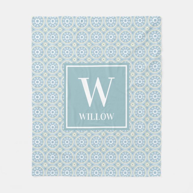 Cobertor De Velo Monograma da família moderna (Frente)