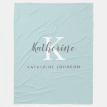 Monograma de Elegância Folha Azul