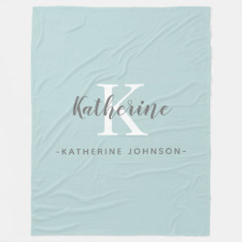 Cobertor De Velo Monograma de Elegância Folha Azul