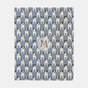 Cobertor De Velo Monograma de Jack Russell Terriers Snuggly