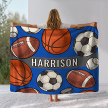 Monograma de Nome Personalizado Multi Esporte Azul