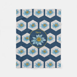 Cobertor De Velo Monograma do padrão geométrico do lírio