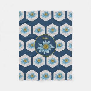 Cobertor De Velo Monograma do padrão geométrico do lírio