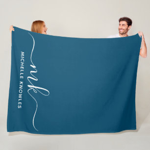Cobertor De Velo Monograma e Nome Minimalista Elegante na moda