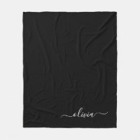 Monograma Elegante Moderno e Branco Negro