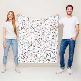 Cobertor De Velo Monograma Floral Personalizado
