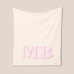 Cobertor De Velo Monograma inicial moderno minimalista<br><div class="desc">Monograma inicial minimalista. Crie seu próprio cobertor personalizado com o nome inicial personalizado.</div>