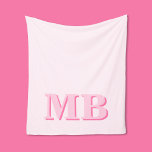 Cobertor De Velo Monograma inicial moderno minimalista<br><div class="desc">Monograma inicial minimalista. Crie seu próprio cobertor personalizado com o nome inicial personalizado.</div>