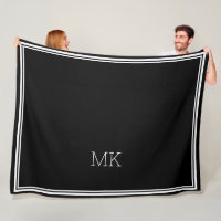 Monograma Inicial Quadro mínimo moderno preto bran