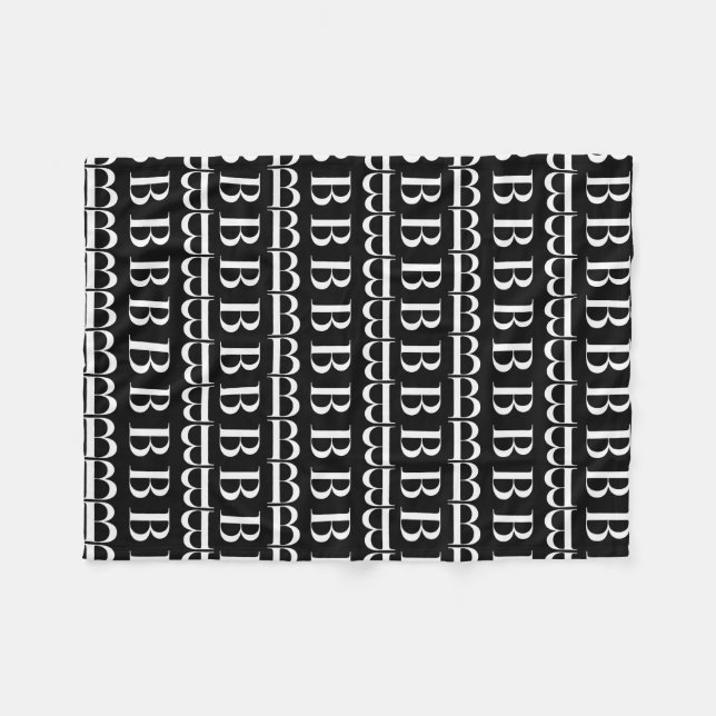 Cobertor De Velo Monograma - Letra inicial B (Frente (Horizontal))