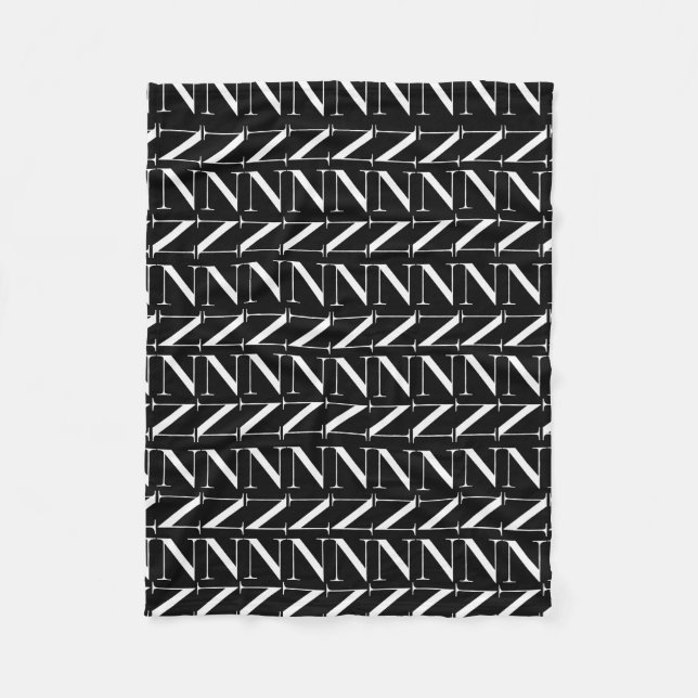 Cobertor De Velo Monograma - Letra inicial N (Frente)