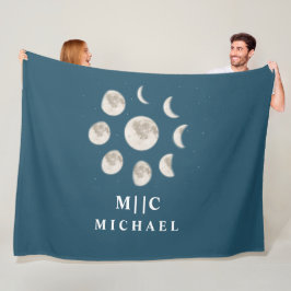 Cobertor De Velo monograma moderno simples personalizado