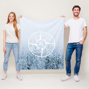 Cobertor De Velo Monograma monograma de emblem em estrela de compas