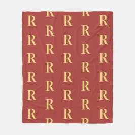 Cobertor De Velo Monograma Padrão castanho Dourado