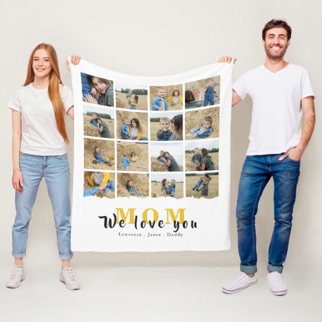 Cobertor De Velo Monograma personalizado Ama sua família Mãe Fotos  (In Situ)