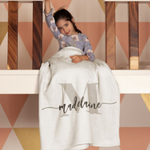 Cobertor De Velo Monograma preto-branco-legante