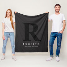Monograma Preto Moderno Clássico Minimalista