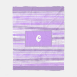 Cobertor De Velo Monograma Purple Striped Personalizado