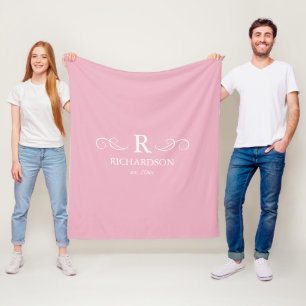 Cobertor De Velo Monograma Rosa