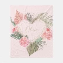 Monograma rosa boêmico personalizado