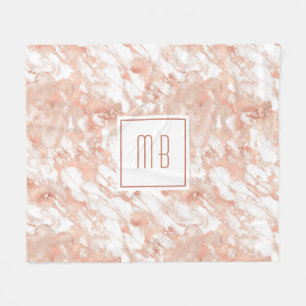 Cobertor De Velo Monograma Rosa Dourado Marble