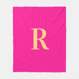 Cobertor De Velo Monograma Simples Rosa Quente Moderno